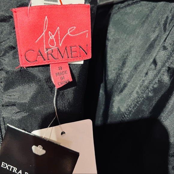 MINI Satin Cocktail Dress Women Size 8 LBD Party Dress NEW TAGS Carmen MarcValvo - Picture 7 of 10